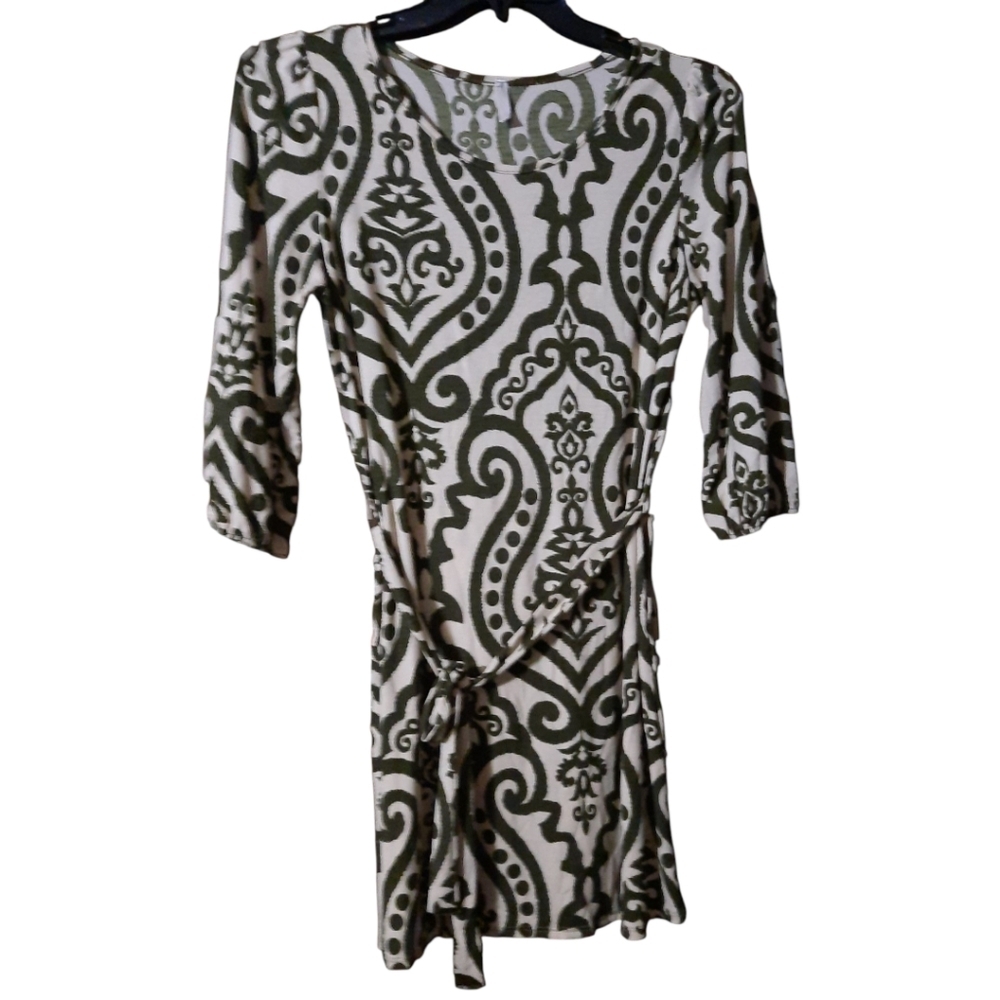 Pink Blush Three Quarter Sleeve Dress Large